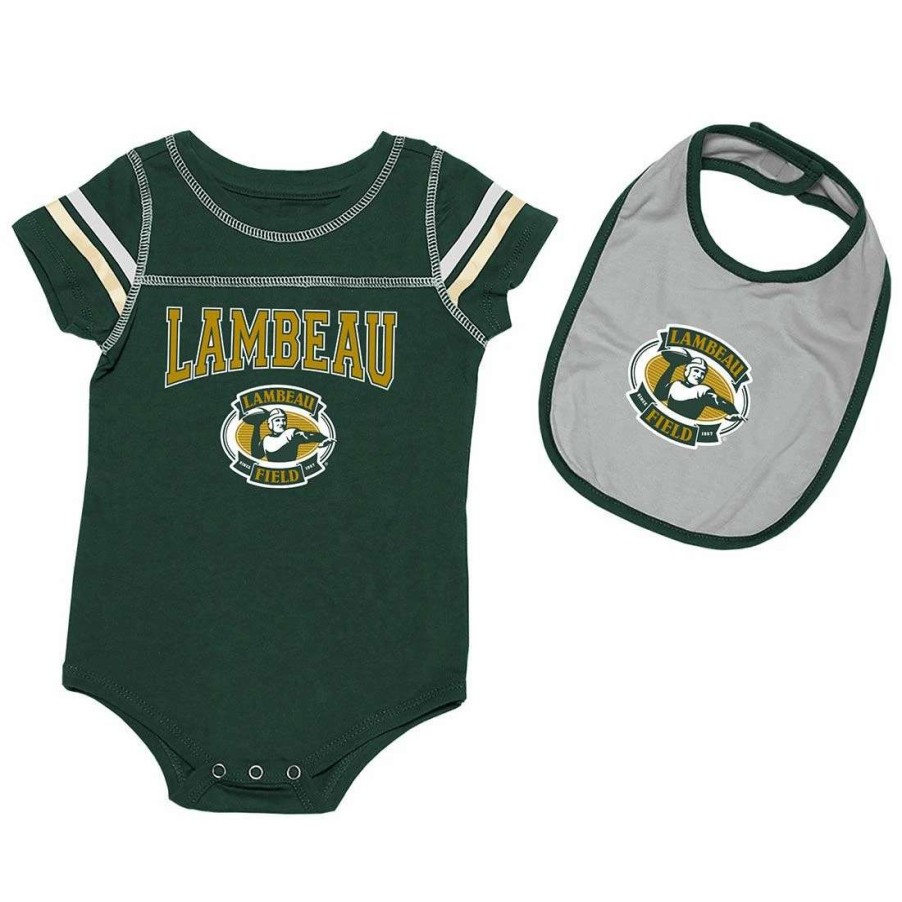 Kids * | Lambeau Field Infant Colosseum Bodysuit & Bib Set Dark Green