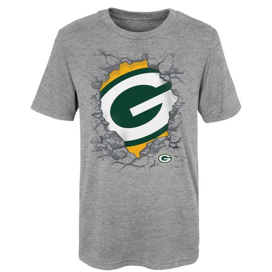 Kids * | Packers Youth Breakthrough T-Shirt Heather Gray