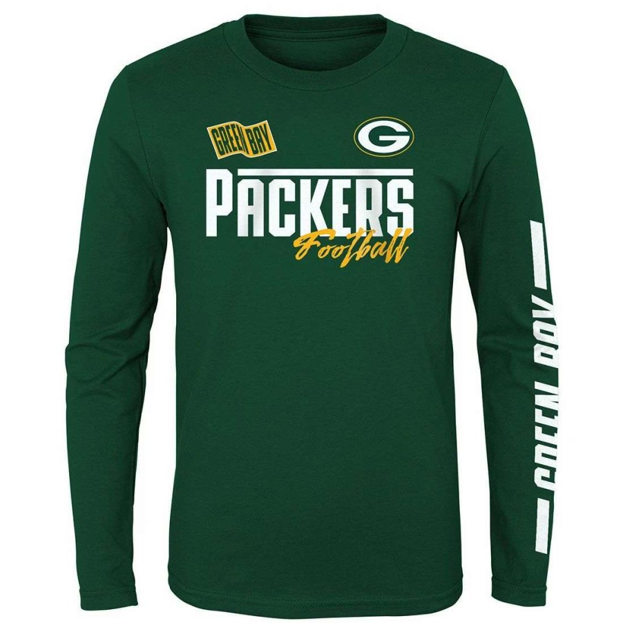 Kids * | Packers Pre-School Race Time T-Shirt Green