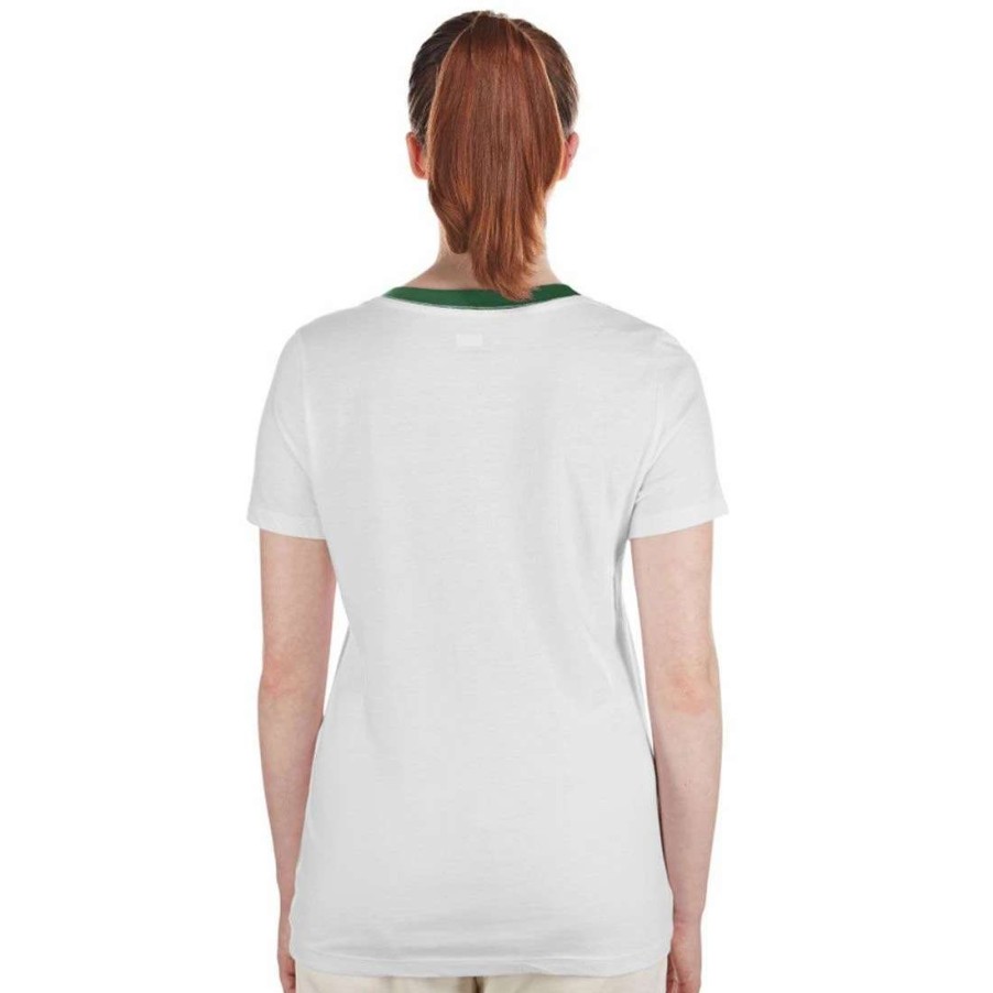 Womens * | Packers Womens New Era Ringer T-Shirt White