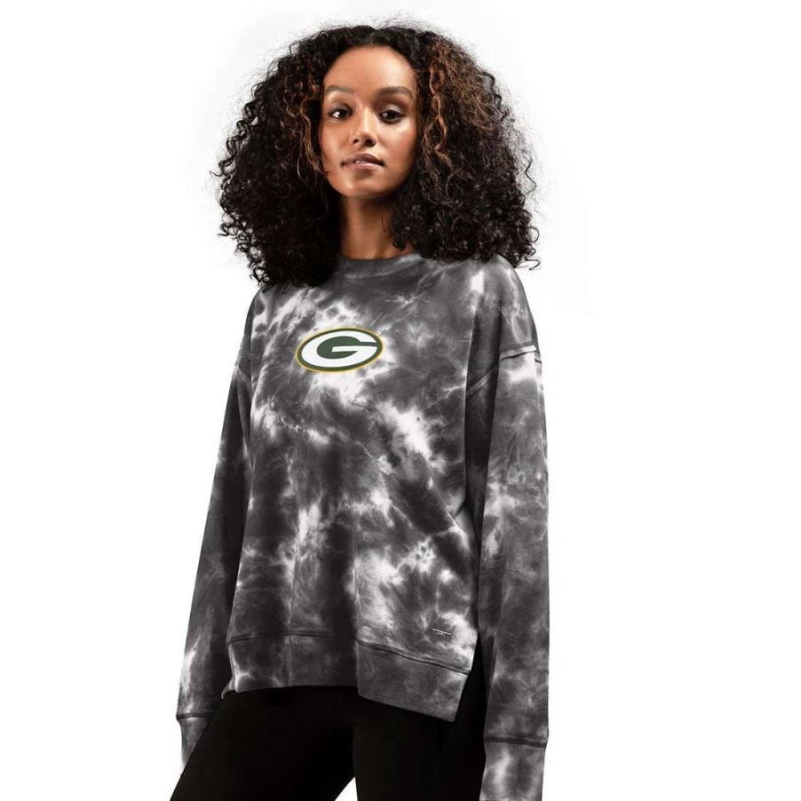 Womens * | Packers Womens Msx Bailey Tie-Dye Crew Black