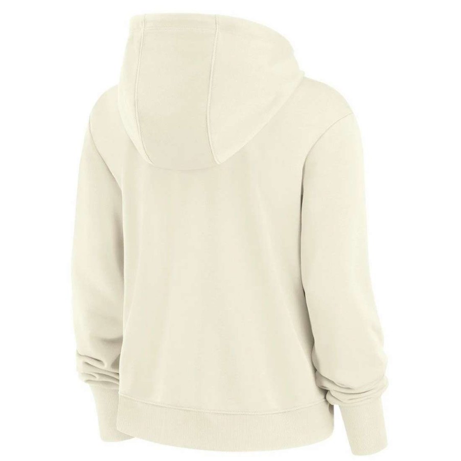 Womens * | Packers Womens Nike Dri-Fit Cropped Po Hoodie Cream