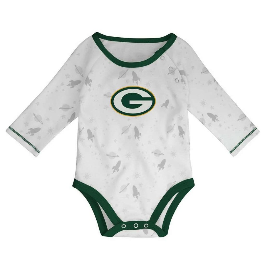 Kids * | Packers Newborn Dream Team Set White & Green