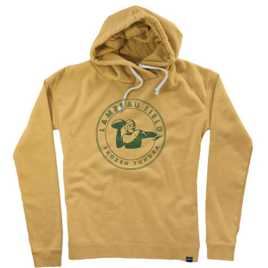 Womens * | Lambeau Field Women'S Disco Ball Po Hoodie Gold