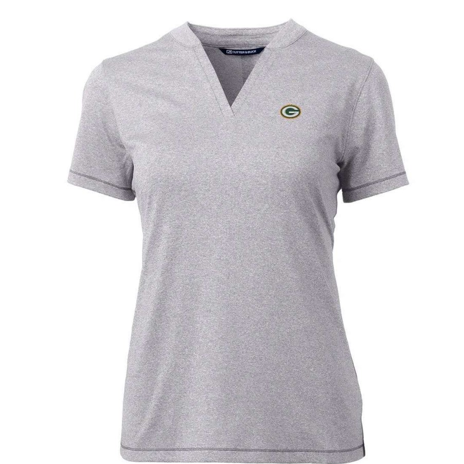 Womens * | Packers Womens Cutter & Buck Forge Blade Top Gray