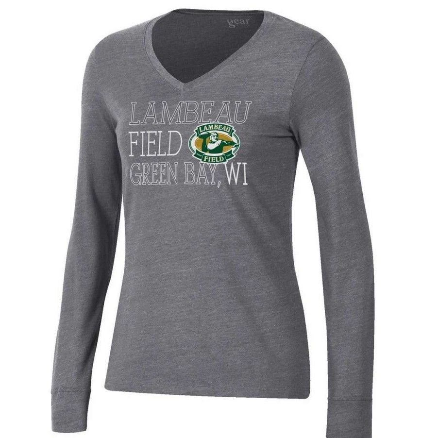 Womens * | Lambeau Field Womens Gear For Sports Relax T-Shirt Gray