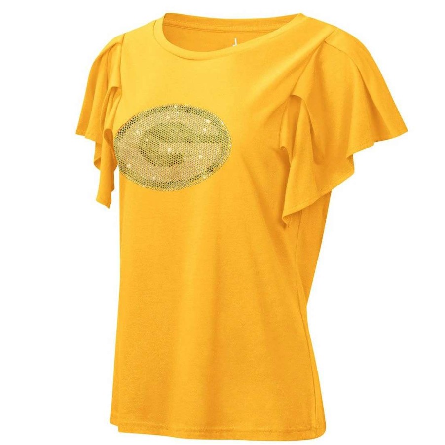 Womens * | Packers Womens Rebel T-Shirt Gold