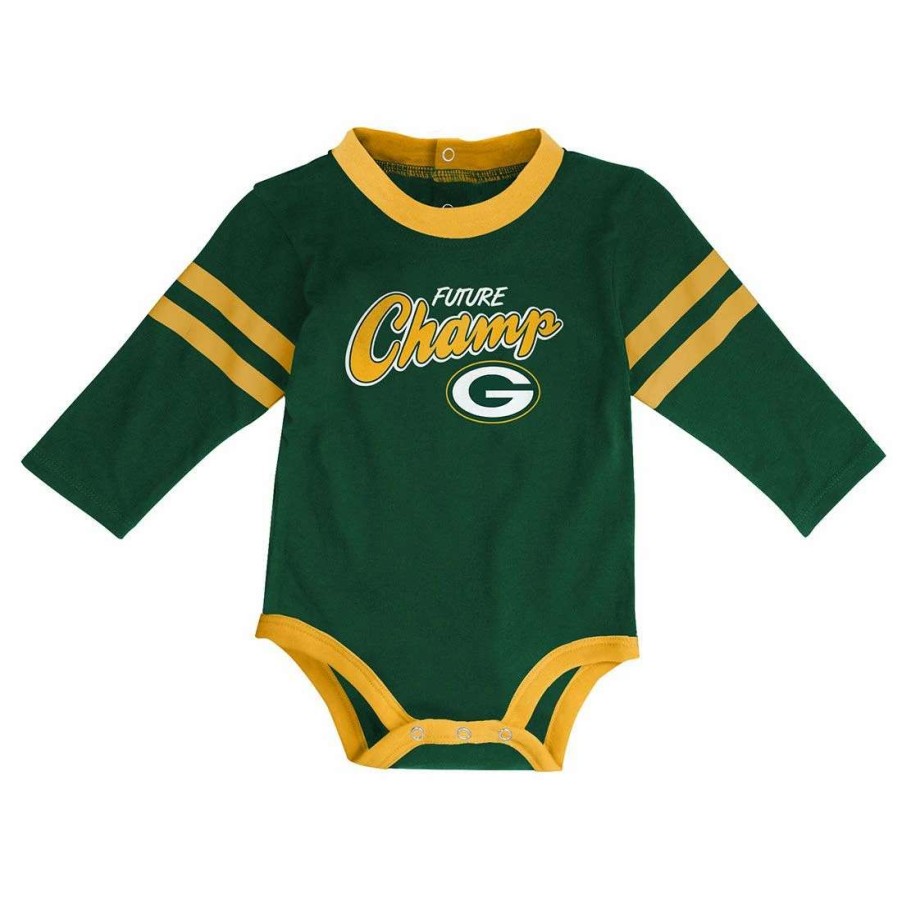 Kids * | Packers Newborn Little Kicker 2-Piece Set Green & Gold