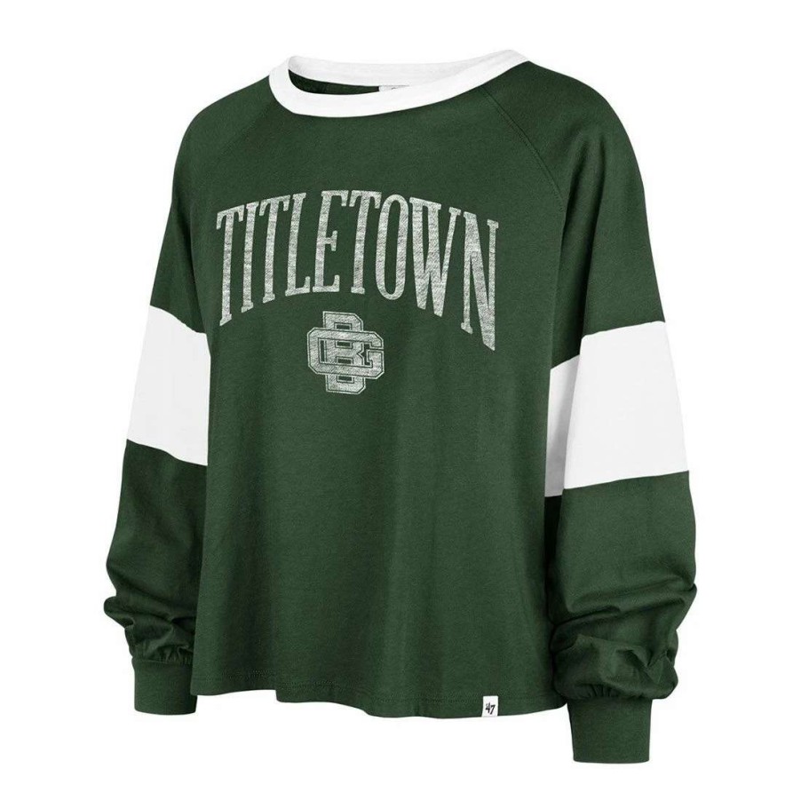 Womens * | Packers Womens '47 Titletown Upside Cropped Top Green