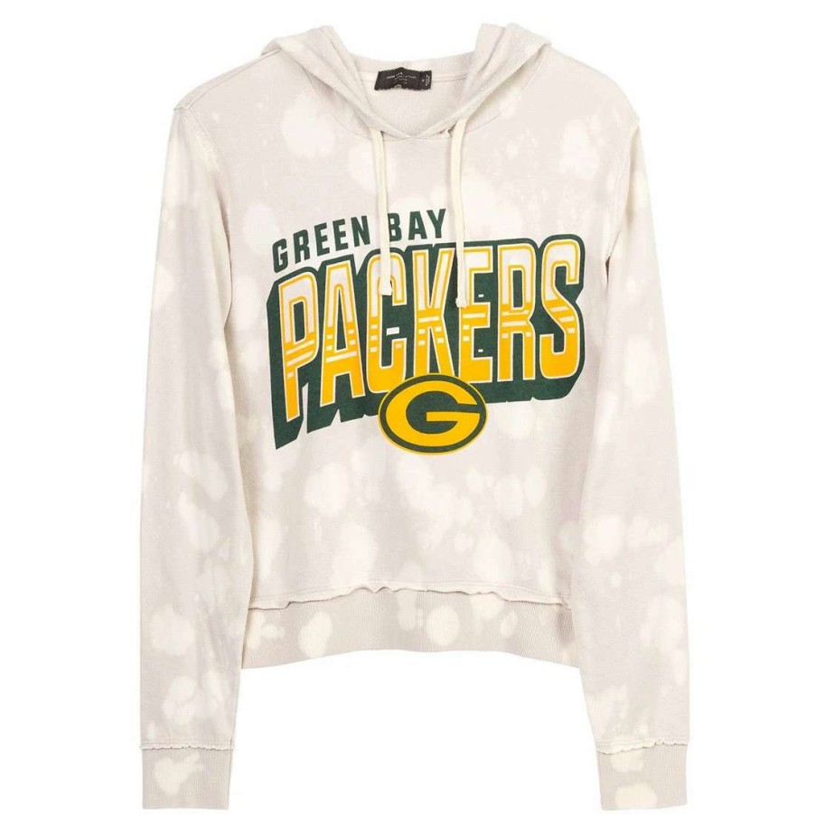 Womens * | Packers Womens Touchdown Cropped Hoodie Tan