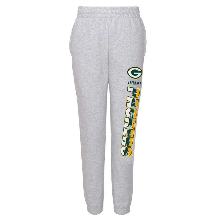 Kids * | Packers Pre-School Game Time Fleece Pant Gray