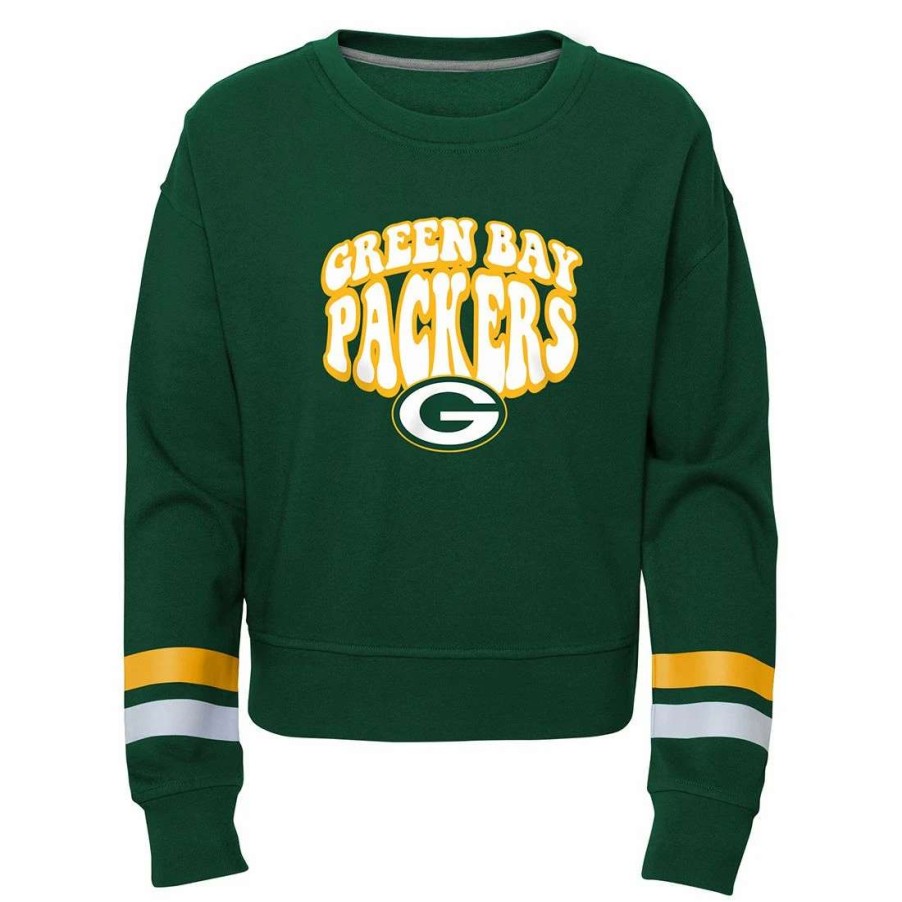 Womens * | Packers Juniors That 70S Show Cropped Fleece Green