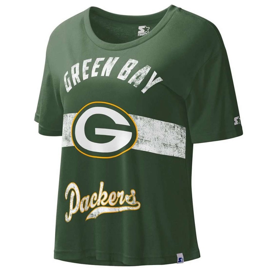 Womens * | Packers Womens Starter Record Setter T-Shirt Green